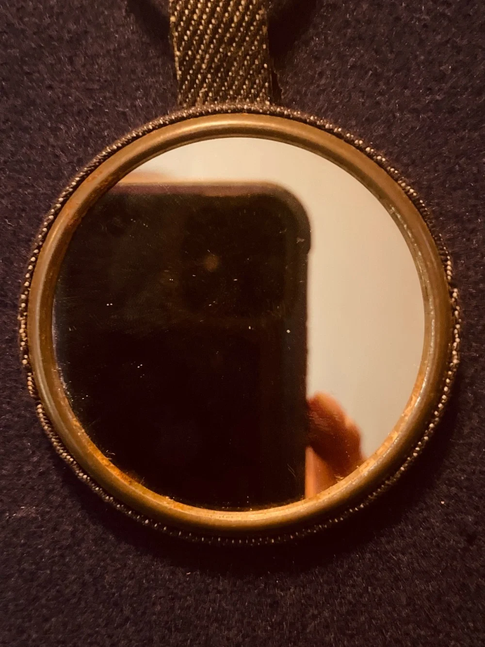 Red Apple Patch Key Ring and Mirror.